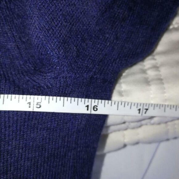 ZARA Purple / Blue Thin Knit Casual Open Front Cardigan Size Small - Picture 11 of 13